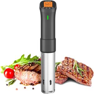 INKBIRD 2.4G Wifi Sous Vide Cooker ISV-200W, 1000W Sous Vide Machine, Remote Control Immersion Circulator with APP Recipes Timer Alarm Mobile Notification 3D Water Heating Ultra-Quiet