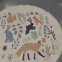 Round Rugs Hand Drawn Scandinavian Style Set Forest Animals Plants Clip Boho Area Rug Linen and Cotton Carpet Meditation Rug Washable Hallway Runner Mat Accent Rug for Bedroom Bathroom 6ft (Multi2)