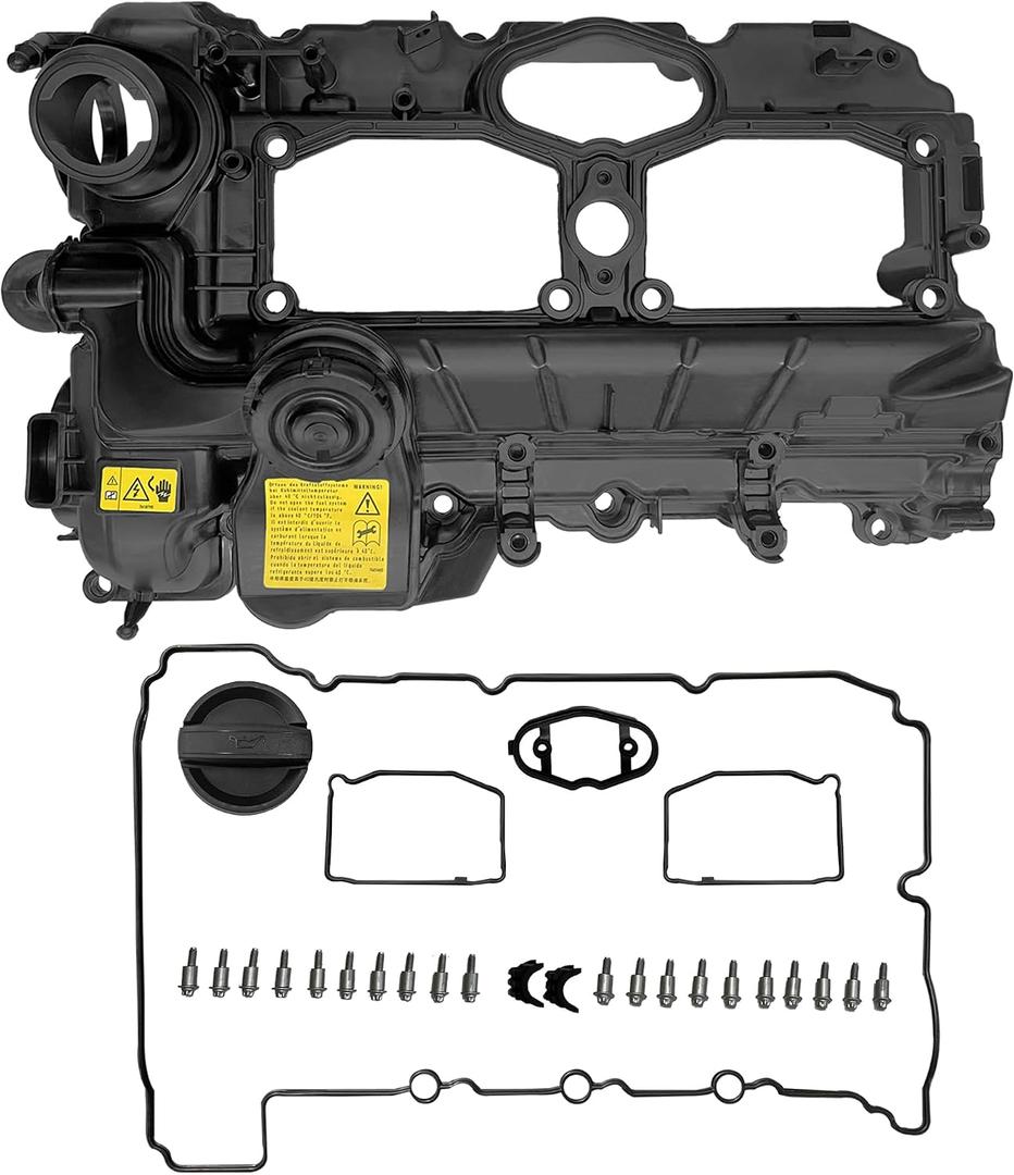 N20 Engine Valve Cover Replacement for BMW 2012-2017 1 2 3 4 5 Series X1 X3 X4 Z4 (F20 F22 F30 F32 F10 E84 F25 F26 E89) 125i 320i 328i 520i 528i xDrive N20B20 Replaces #11127588412