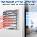 30 Inch Galvanized Shutter Exhaust Louver Vent, Automatic Gravity Shutter Louver Vent for Home Attics, Workshops, Barn, Greenhouse (Motor&Blades are not Included)