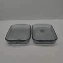 2 Pack 1-Quart Tempered Glass Oblong Baking Dishes, Personal Sized Bakeware and Cookware