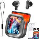 NE20 Earbuds, 2025 New NE20 AI Translation Earbuds in Real Time, Language Translator Headphones with LCD Touch Screen Audifonos Traductores Ingls Espaol Support 140 Languages for Travel Business
