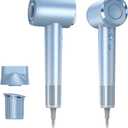 Hair Dryer, 130000RPM High-Speed Brushless Motor Blow Dryer for Fast Drying, 400 Million Negative Ions Hair Dryers for Women, Hair Blow Dryer with Nozzle & Fragrance Essence Capsule (Blue) (Large)