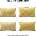 OTOSTAR Set of 4 Waterproof Throw Pillow Covers 16x24 Inch Farmhouse Geometric Square Pillow Cases for Couch Patio Furniture Balcony Garden Outdoor DecorationGeometry40-Yellow