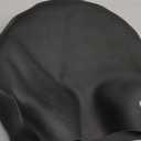 TYR Adult Wrinkle Free Silicone Swim Cap for Drag Reduction and Hair Protection (Black)