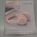 Wireless Headset with AI Noise Cancelling Microphone Bluetooth Headset - Bluetooth V5.2 Headphones with USB Dongle & Mic Mute for Computer/Laptop/PC/iPhone/Android/Cell Phones (Pink)