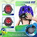 Toddler/Kids Bike Helmet Set for Boys Girls 3D Adjustable Kids Helmet Protective Gear Set Knee Elbow Wrist Pads and Multi-Sports Skateboard Scooter Cycling Roller Balance Bike, Size: Medium: 21.65"-22.84"/55-58cm