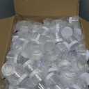 200 Pcs Empty Bulk Plastic Container Jars with Lid Leak Proof Round Plastic Jars Small Cosmetic Travel Containers for Storage Makeup Creams Lotion Ointments(White,2 oz)