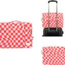 360 Protective 3 Pockets Laptop Sleeve Case Bag with Handle for MacBook Air 15 inch,MacBook Pro 16 inch and 15.6 inch Screen Laptop (Grid)
