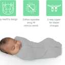 SwaddleMe by Ingenuity Compression Baby Swaddle Pod, Two-Way Zipper for Easy Diaper Changes, Improves Sleep & Calms Startle Reflex, 0-2 Months, 1.0 TOG, 2-Pack - I Heart You