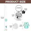 Pet Memorial Suncatcher with Opal Paw Crystal Pendant | Loss of Dog Cat Sympathy Gift, Rainbow Maker Window Hanging Ornament for Bereaved Pet Owners