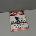 Vintage Baseball Wall Decor Sign - Metal Art for Boys Room Decor, Gift for Baseball Lovers - Perfect for Sports Themed Bedroom Decor, 8 x 12 Inch (928)