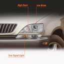 for 1999-2003 Lexus Rx300 Headlights Chrome Pair | OE 81150-48031, Halogen, W/O bulbs, IP67, Plug & Play,
