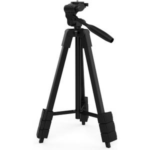 Laser Level Tripod,1/4"-20 Thread Mount,18" Lightweight Aluminum Portable Adjustable Tripod with 3-Way Flexible Pan Head, Bubble Level, Non-Skid Feet, Carrying Pouch Included,Black