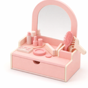 OOOK Kids Vanity Table, Makeup Vanities with Touch Screen 3 Colors, Pink Girls Vanitys, Enough for Real and Pretend Makeup, Toddler Vanity BCOK098