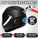 TRIANGLE Motorcycle Helmets Full Face Motorcycle Helmet for Men & Women with Tinted and Clear Visor Meet Dot Approved, Large, Matte Black
