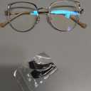 Firmoo Cat Eye Blue Light Blocking Glasses for Women, Metal Lightweight Blue Light Filter Computer Glasses (Gold)