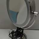 Conair Lighted Makeup Mirror, LED Vanity Mirror, 1X/7X Magnifying Mirror, Double Sided, Corded in Polished Chrome (4.8"L x 8.2"W)