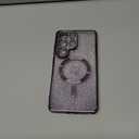 Bonoma Compatible with Samsung Galaxy S26 Ultra Case Support for MagSafe, Plating Heart Glitter Magnetic Case TPU Camera Protection Back Cover -Purple