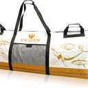 Insulated Fish Cooler Bag, 60'' Waterproof Leakproof Fishing Kill Bag with Drain Valve, Zipper and Heavy Duty PVC Marine Cooler for Boat Kayak Offshore Fishing, Keeps Fish Fresh Up to 48H, 60''L*24''H*8.6''W