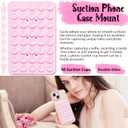 3 x JingJinYY Anteel 2 Pack Double Sided Silicone Suction Cup Phone Case Mount, Hands-Free Strong Grip Silicon Phone Holder for Selfies and Videos, Non Slip Phone Accessories (Black&Translucent)