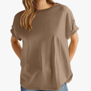 ANRABESS Womens Tops Oversized T Shirts Loose Fit Short Sleeve Crewneck Summer Casual 2025 Trendy Boxy Tee Blouse L