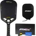 Pickleball Paddles T700 3K Carbon Fiber Picklebll Paddle with Aero Throat Edgeless Designed 16MM Thermoformed Pickleball Racket USAPA Approved (Gold)
