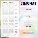 8 x Semi Cured Gel Nail Strips|Works with Any UV/LED Lamps|20 Pcs Gel Nail Stickers|Long-Lasting Two Weeks and Easy to Apply & Remove|White Winter