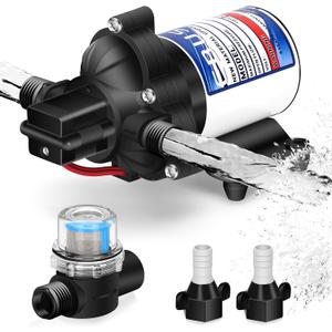 RV Pump Replace for 2088-422-144,12V 3.3GPM Diaphragm Water Pump, 45Psi 1/2MNPT Connection, Great for RV or Any Other Water Delivery Purpose