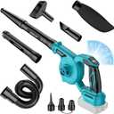 Leaf Blower Cordless for M-Akita 18V Battery, LIVOWALNY 120CFM 230MPH 2-in-1 Electric Leaf Blowers & Vacuum with 3 Speed Mode for Cleaning Patio, Yard, Sidewalk, Snow, Lawn Care