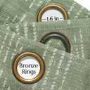 jinchan Boho Curtains Linen Blend Curtains for Living Room Farmhouse Sage Green Drapes 108 Inches Long for Bedroom Semi Sheer Drapes Geometric Striped Printed 2 Panels Set