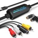 VHS to Digital Converter -1080p USB 2.0 Capture Card- Convert VHS, Mini DV, Hi8, DVD & VCR to Digital for Mac/Windows