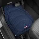 BDK Heavy Duty Blue Rubber Car Mats Full Set - Universal Trim-to-Fit All Weather Floor Mats - Floor Mats for Car Accessories - Front & Back Interior Floor Mats for Truck Accessories