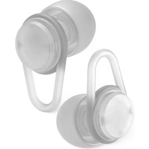 Hears One Ear Plugs for Noise Reduction - Patented Reusable Concert Earplugs, 20dB SNR Sound Reduction, Hypoallergenic for Musicians, Motorcycle and Sleeping with 4 tip Sizes - Clear Glass