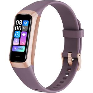 Fitness Tracker with 24/7 Heart Rate Blood Oxygen Sleep Monitor,Activity Tracker with 1.1" AMOLED Touch Color Screen, Multiple Sport Modes Step Counter,IP68 Waterproof for Women Men (Bordeaux)