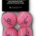 Hyper Pet MINI Tennis Balls for Dogs (Safe Dog Ball Tennis Balls for Exercise & Training) Interactive Toys work with Hyper Pet K9 Kannon MINI Dog Ball Launcher - 4 Pack Pink
