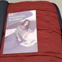 L'AGRATY Weighted Blanket - 48"x72" 15lbs Cooling Breathable Heavy Blanket Microfiber Material with Glass Beads for Adult All-Season Summer Fall Winter Soft Thick Comfort (10-burgundy)