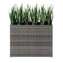 LEWIS&WAYNE Tall Planters for Outdoor Wicker Large Rectangular Block Box