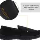 Lulex Mens Slippers Moccasins for Mens Memory Foam House Slippers Indoor Outdoor House Shoes (11, Black)