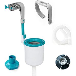 Above Ground Pool Skimmer, Wall Mount Surface Skimmer Auto Skimming Surface Leaves, Pool Maintenance Accessories, for Inflatable Collars, Tubular & Metal Frame Pools
