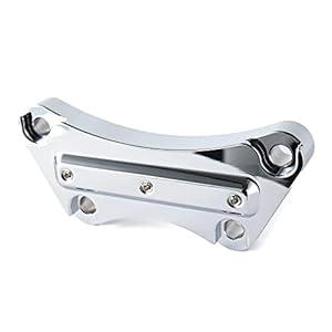 MoKitDora Touring 1 Inch Top Clamp Anti-Slip Handlebar Risers Clamps Compatible with 1997-Later Harley Touring Models, Chrome