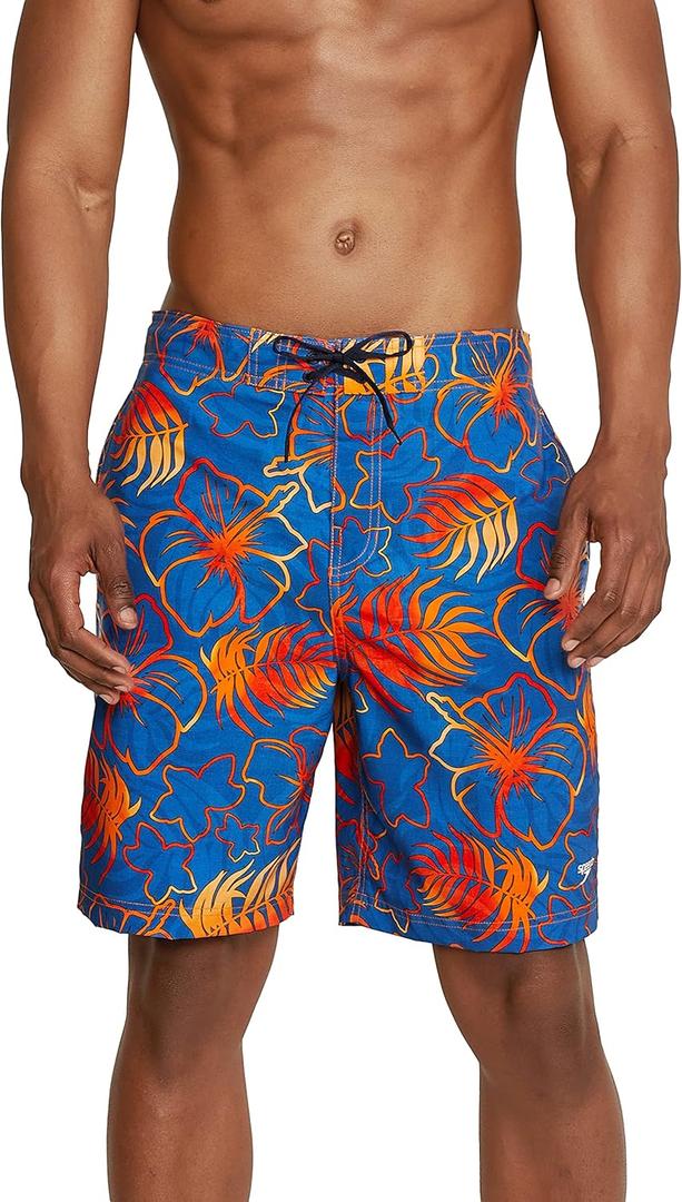Speedo Men's Swim Trunk Knee Length Boardshort Bondi Printed M