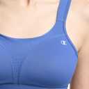 Champion Women's Sports Bra, High-Impact, Maximum Support, Breathable, Moisture-Wicking Fabric (Blue),34D