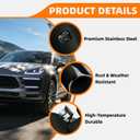 2PCS Exhaust Pipe Tail Throat Muffler Compatible with 2019-2025 Porsche Macan 2.0T,Stainless Steel Dual Exhaust Outlet Tail Throat Replacement Accessory