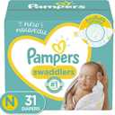 Diapers Newborn/Size 0 (< 10 lb), 31 Count - Pampers Swaddlers Disposable Baby Diapers, Jumbo Pack 