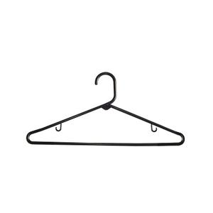 NAHANCO Plastic Tubular Hangers - 16 1/4" Black (Pack of 24)