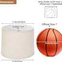 Lampshades Set of 2, Drum Lampshades 11.6" Top x 12.6" Bottom x 9.8" High, Seaside village Medium Lampshades (Spider Fitter), Beige Lampshades Natural Linen Hand Crafted, Easy Assembly Required
