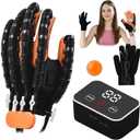 Finger and Hand Function Workout Recovery Device, Robotic Rehabilitative Gloves for Finger Exercising, Stroke Therapy Equipment Hand Function Rehabilitation (Orange)