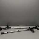 PEPE Mobility - Forearm Crutches for Adults (x2 Units, Open Cuff), Adjustable, Aluminum, Walking - Made in Europe (Black)