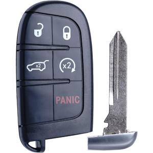 Key Fob Replacement Compatible for Jeep Grand Cherokee 2014 2015 2016 2017 2018 2019 2020 2021 Proximity Smart Key Car Keyless Entry Remote Control Remote Start M3N-40821302 68143505AC 68143505AA